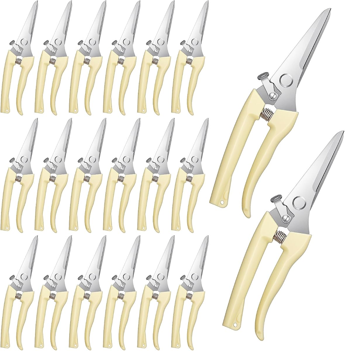 20 Pcs Pruning Shears Floral Shears Heavy Duty Garden Scissors Beige | These pruning shears and garden shears are reliable flower shears for daily trimming. They suit various plants and yard tasks