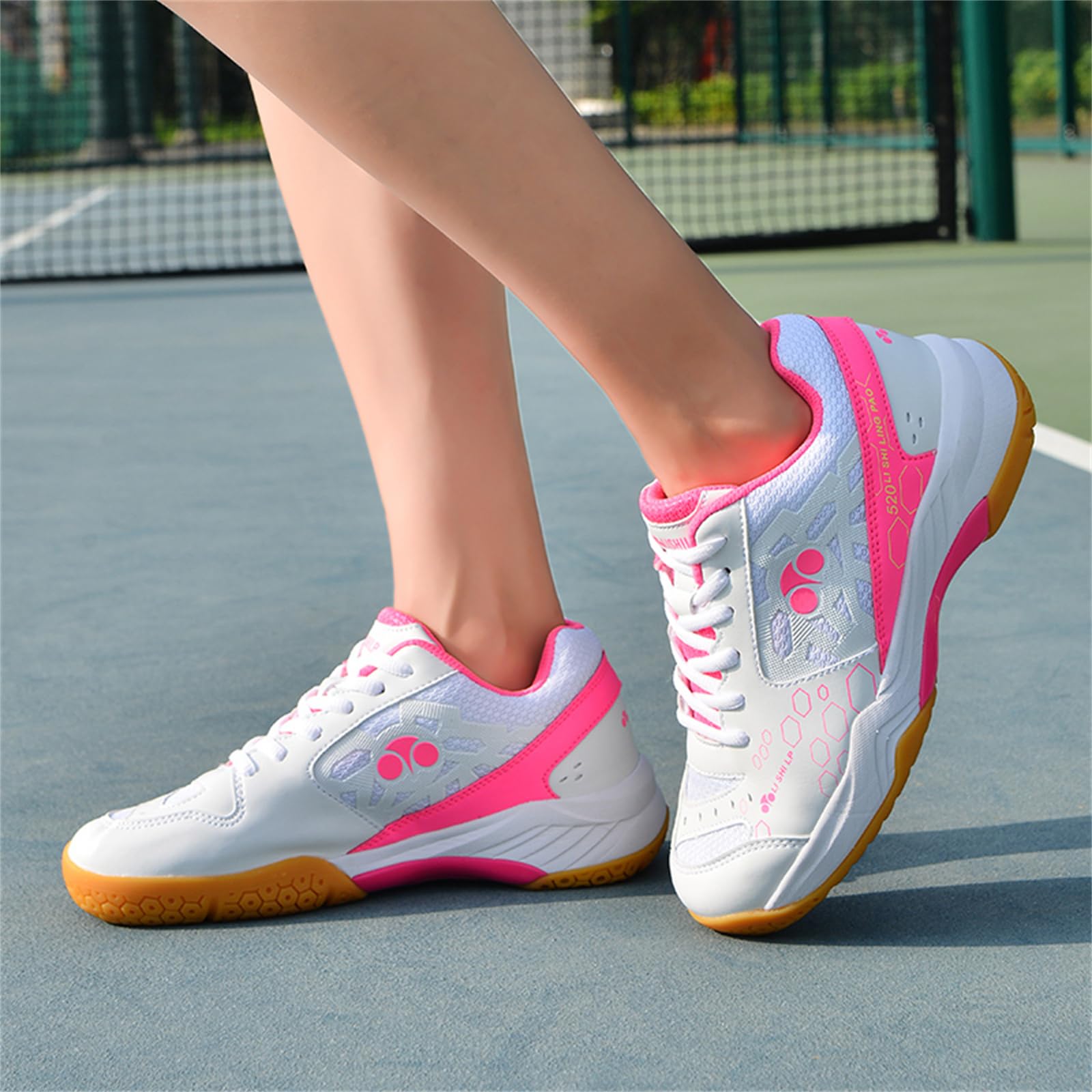 JiuQing Zapatillas De Bádminton para Hombre Y Mujer Zapatillas De Interior Zapatillas Ligeras para Squash Y Voleibol