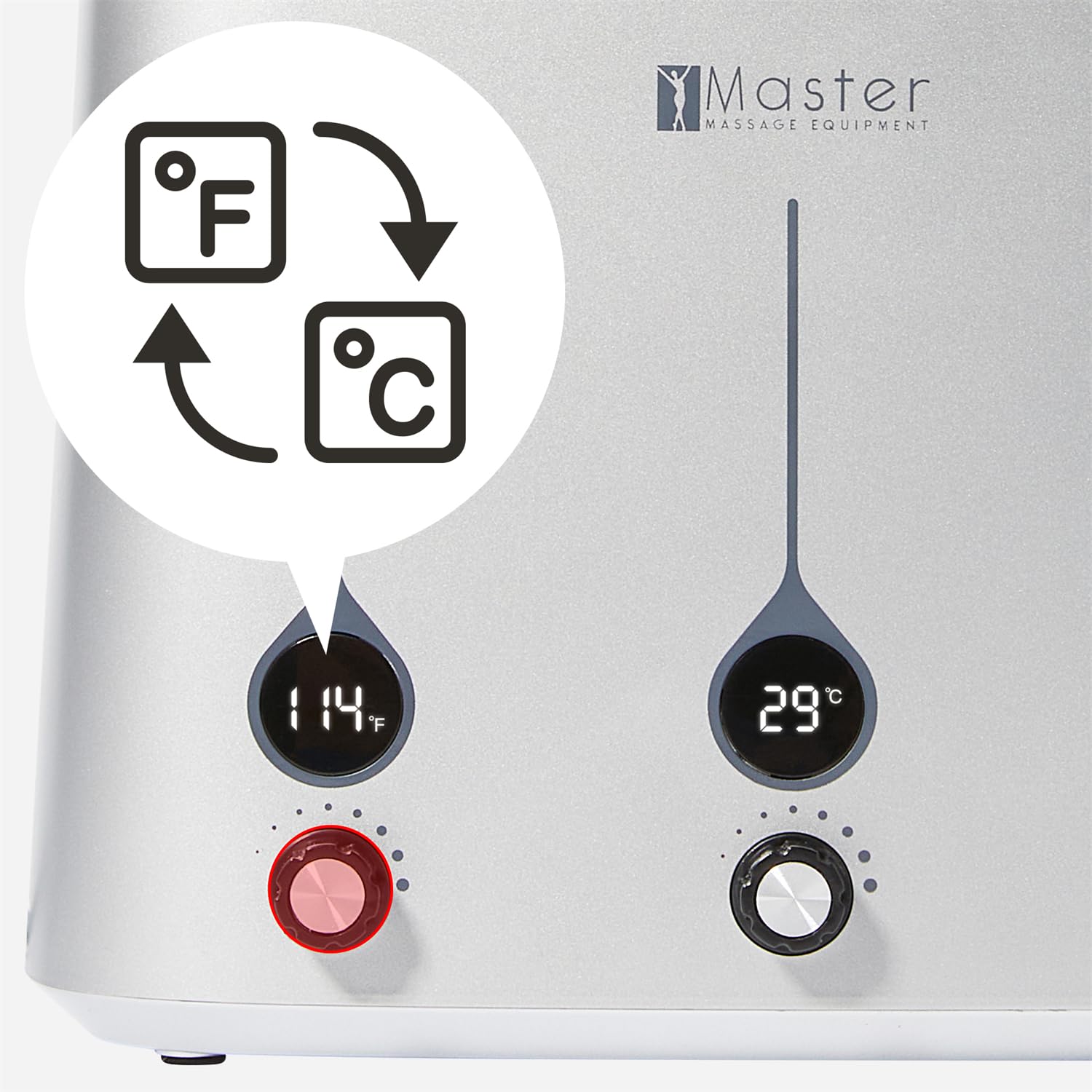 Calentador de aceite Master Massage Gen-II: calentador rápido y eficiente de 3 botellas para aceites y lociones (calienta hasta 60 °C), diseño moderno y elegante para terapia de masaje y uso personal