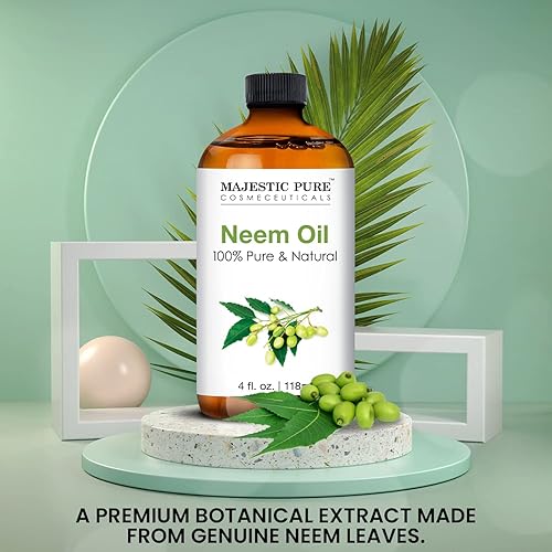 Miniatura 3 de MAJESTIC PURE Aceite de neem - 100 puro prensado en frío ideal para el cuidado de la piel cuidado del cabello aceite de masaje uñas acné e