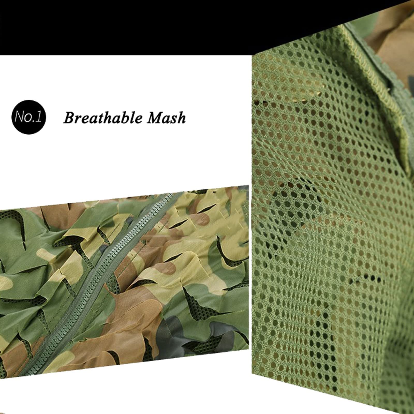 3D Tarnanzug Blätter-Muster - Tarnkleidung Outdoor Vogelbeobachtung Jagd