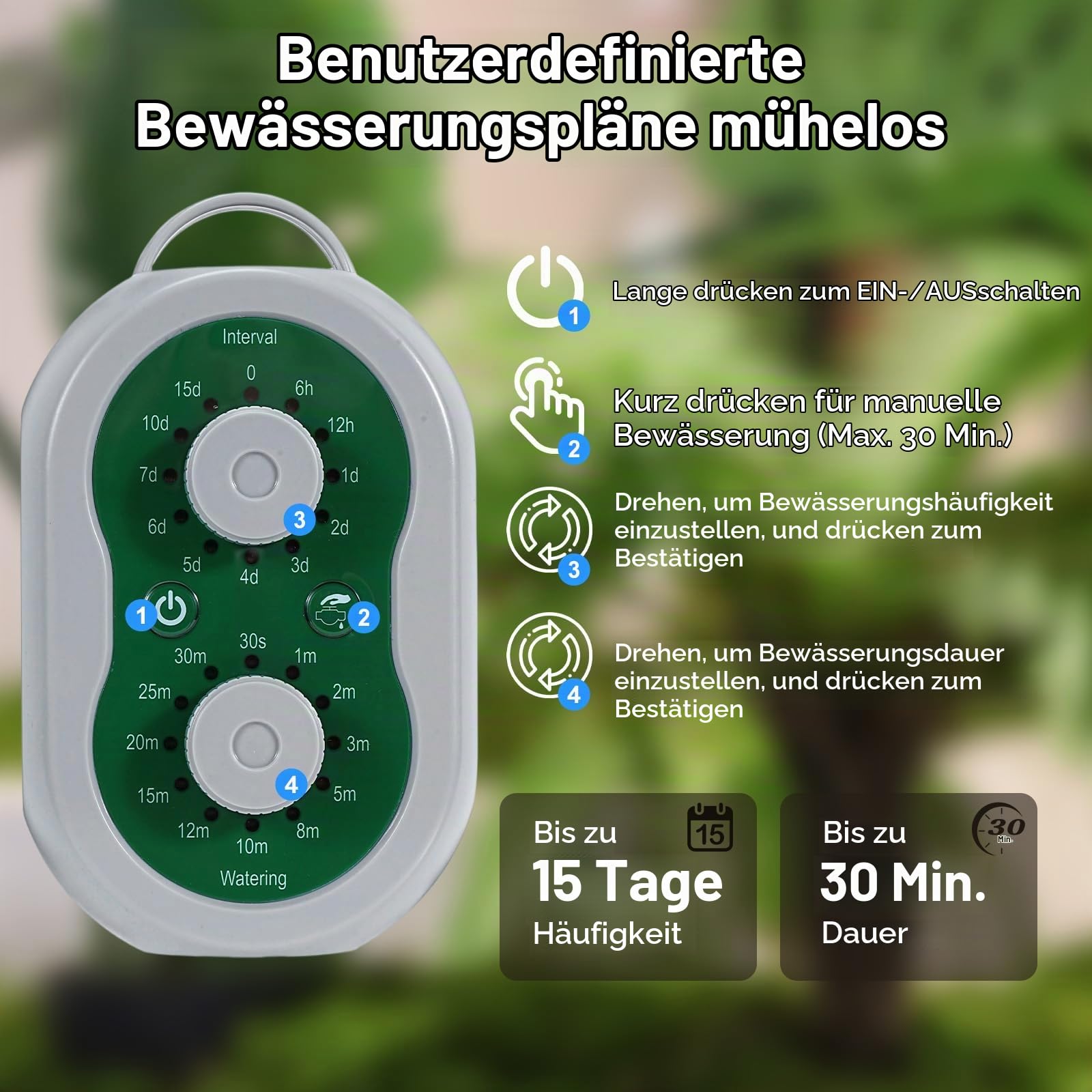 Automatische Bewässerungssystem Indoor für 15 Topfpflanzen, Automatisches Tropfbewässerungskit Selbstbewässerungssystem mit Programmierbarer Wassertimer für Pflanzen Garten Balkon Gewächshaus