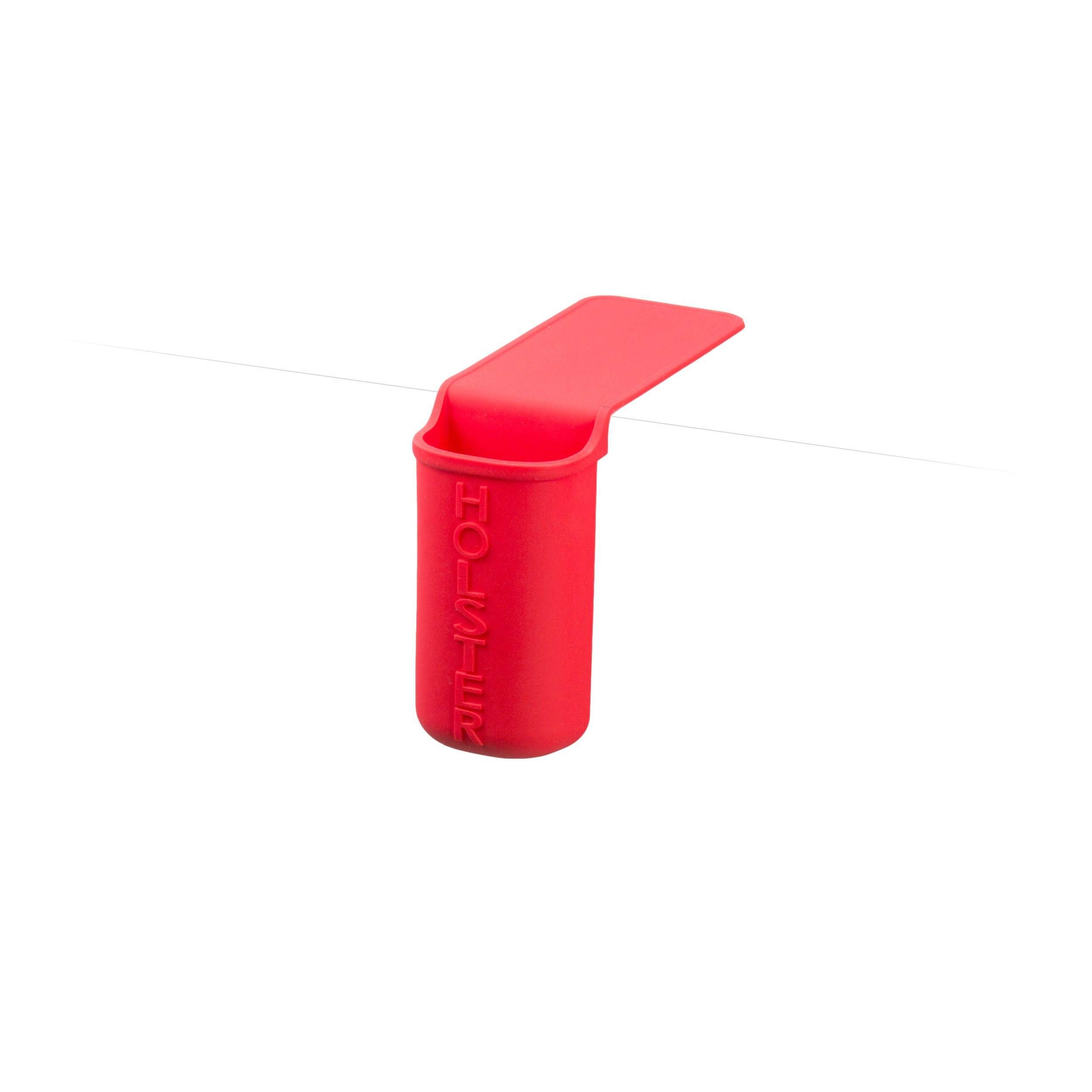 Holster Brands Lil' Holster Small Bathroom Essentials Storage Holder, Skinny, Red