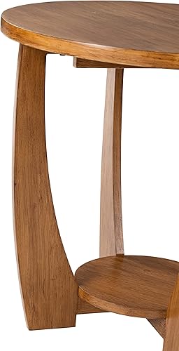 Miniatura 47 de Mesa auxiliar de patas cruzadas de granja, mesa auxiliar francesa para familia, comedor o sala de estar, espacios pequeños, moderna, redonda, Pierna