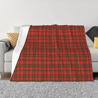Clay Hay Tartan 40"X30" Soft and Lightweight Blanket Suitable for All Seasons, Flannel Blanket for Sofas, Camping, and Travel