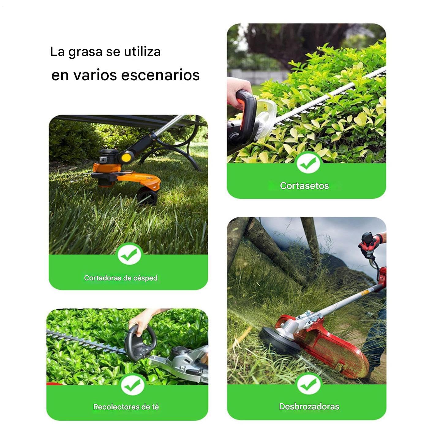 Grasa para Desbrozadora | Grasa Multipropósito para Engranajes - Accesorios con Boquilla Roscada para Mantenimiento de Equipos