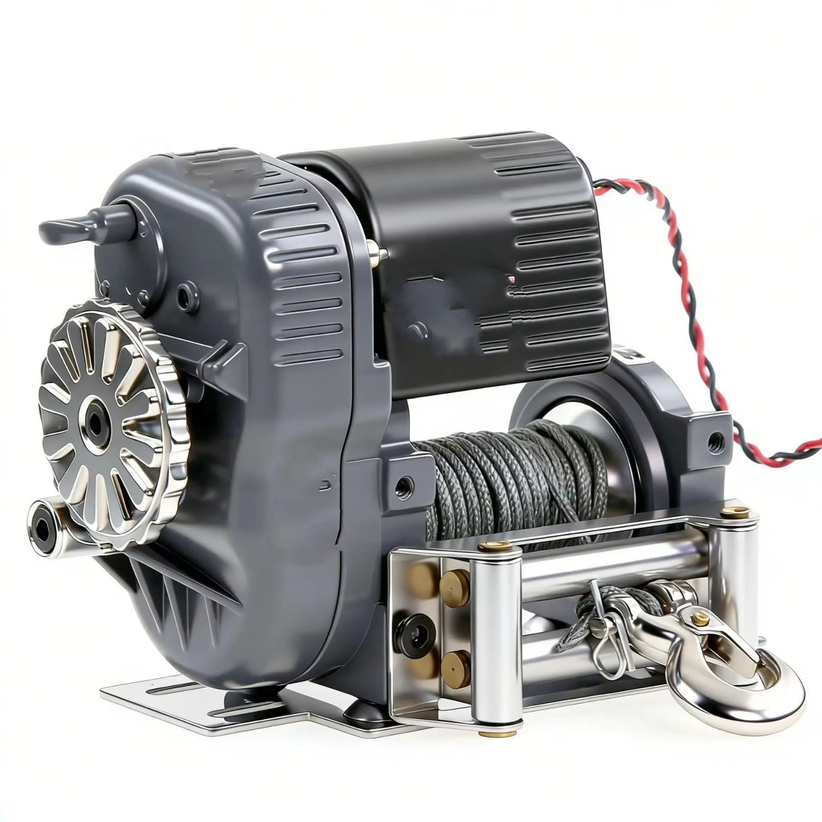 Compatibile Con 1/10 RC Crawler Auto Aggiornamento Parti Modifica Pezzi Di Ricambio Accessori Di Ricambio Verricello Elettrico In Metallo Stile Telecomando RC Auto Giocattoli