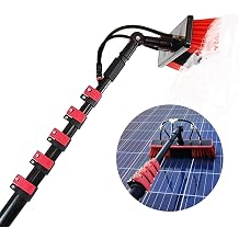 Water-carrying telescopic rod telescopic washing brush cleaning photovoltaic/solar/facade/window telescopic washing brush solar panel cleaning PV system cleaning universal 3-12 m