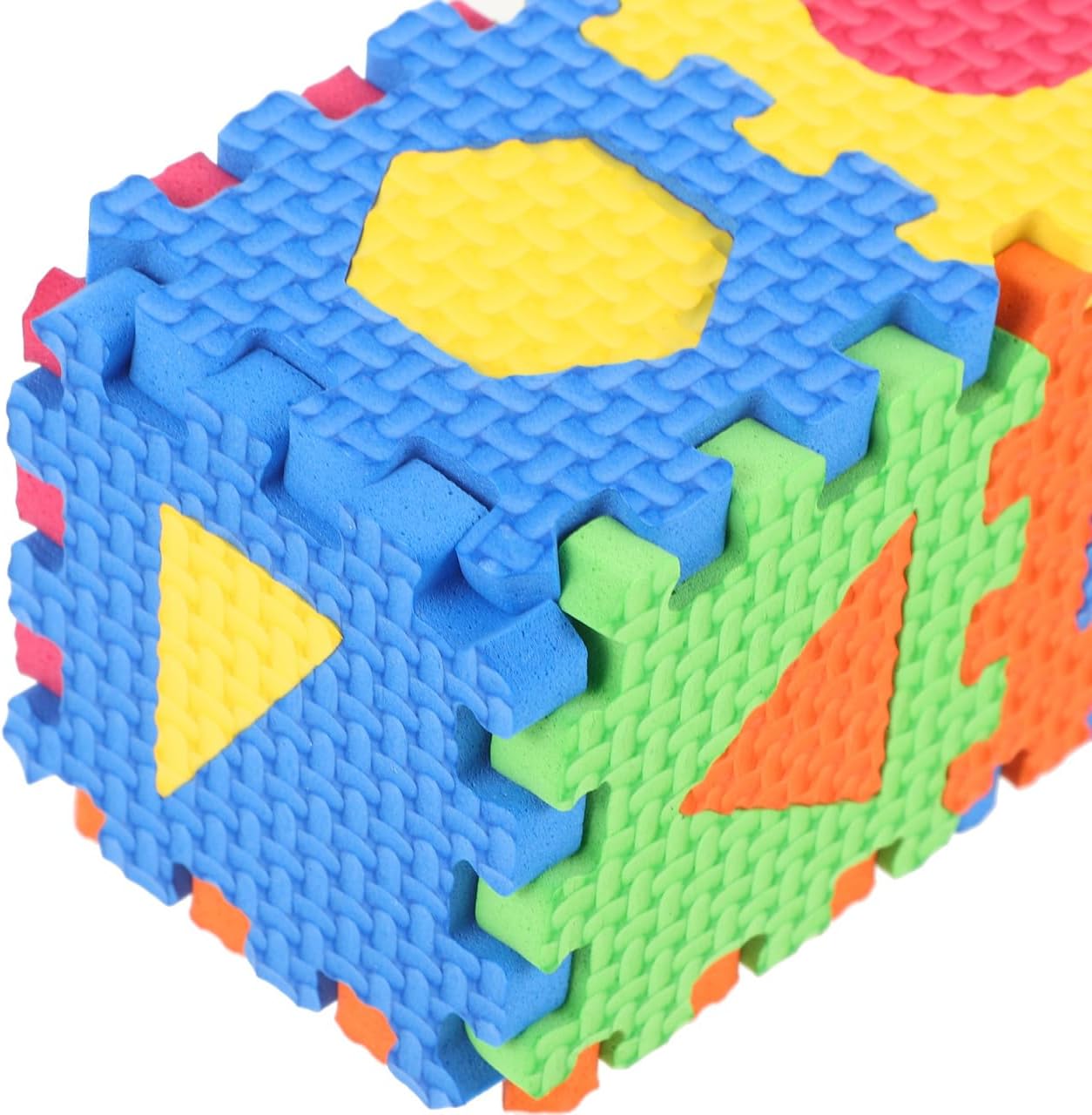 DECHOUS 60pcs Interlocking Foam Floor Mats Baby Foam Play Mat for Floor 2.16 X 2.16 X 0.19 in Geometric Puzzle Tiles Washable Reusable Crawling Pad for Nursery Playroom Indoor image 5