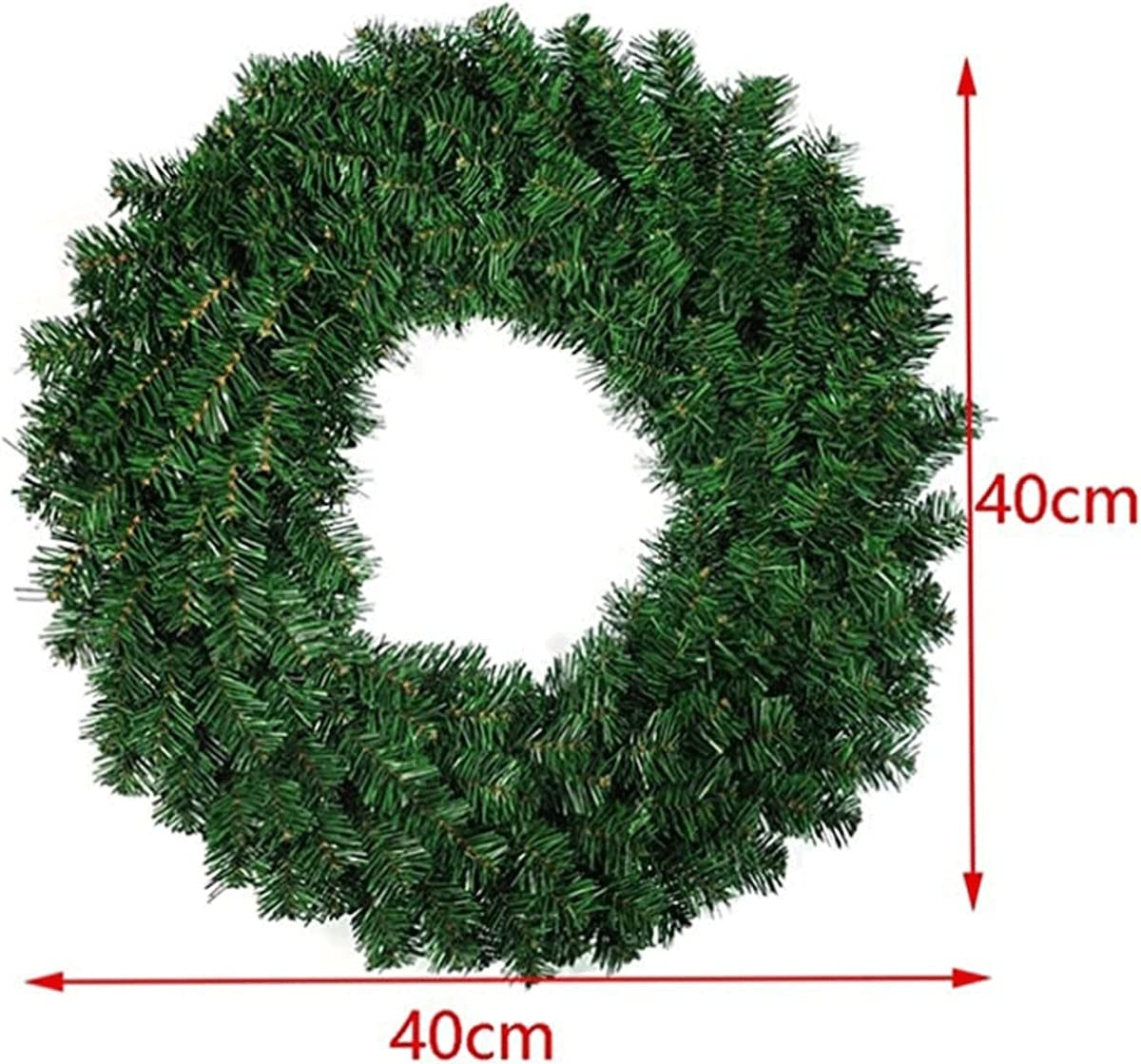 CELOTUS Türkranz 1 Stück grüne künstliche Kiefernkranz Girlande for Haustür Fenster Kamin Weihnachtsdekoration for Hausgarten Party Hochzeitsdeko