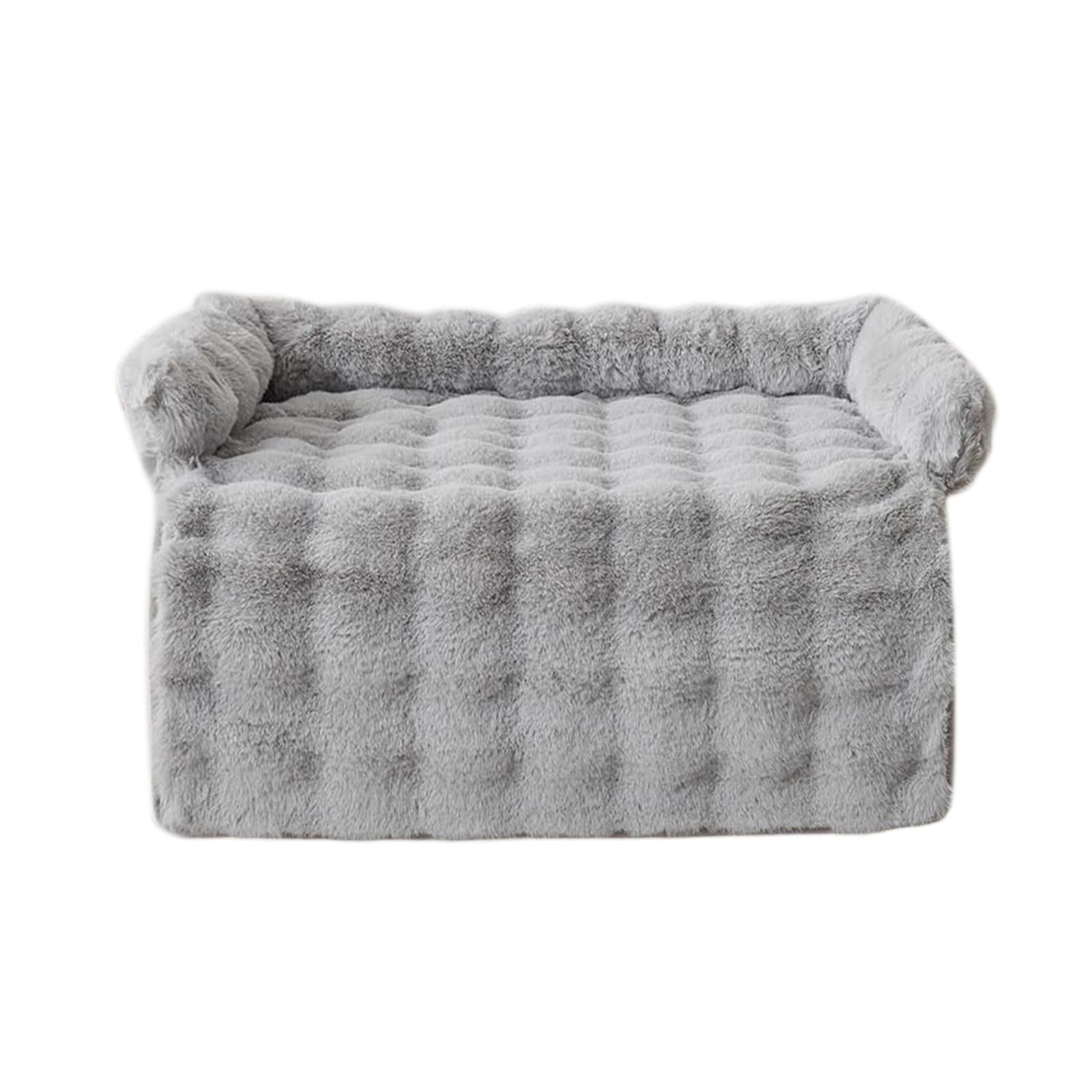 Acogedora alfombrilla para perros para sofá como funda de sofá con efecto calmante, mullida protección de muebles y manta lavable para cachorros y gatos (C, 75 x 75 cm)