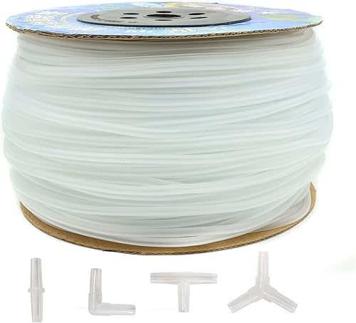 Miniatura 7 de ALEGI Tubería flexible estándar de 316 pulgadas con conectores para acuarios, terrarios e hidroponía (50 pies+40 conectores)