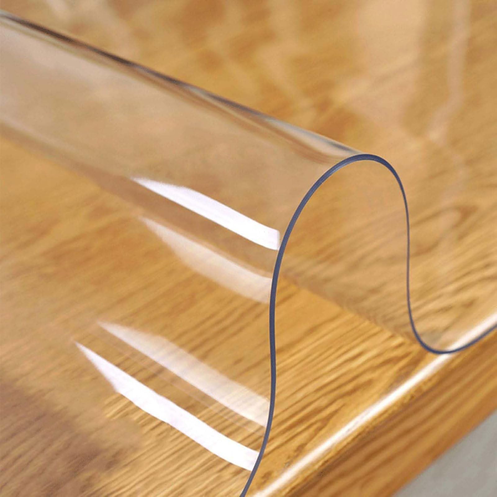 Mantel Transparente Mesa Rectangular 50x100cm, Mantel Mesa Antimanchas, Mantel Transparente Mesa Cocina, para Mesa de Noche, cómoda de Oficina
