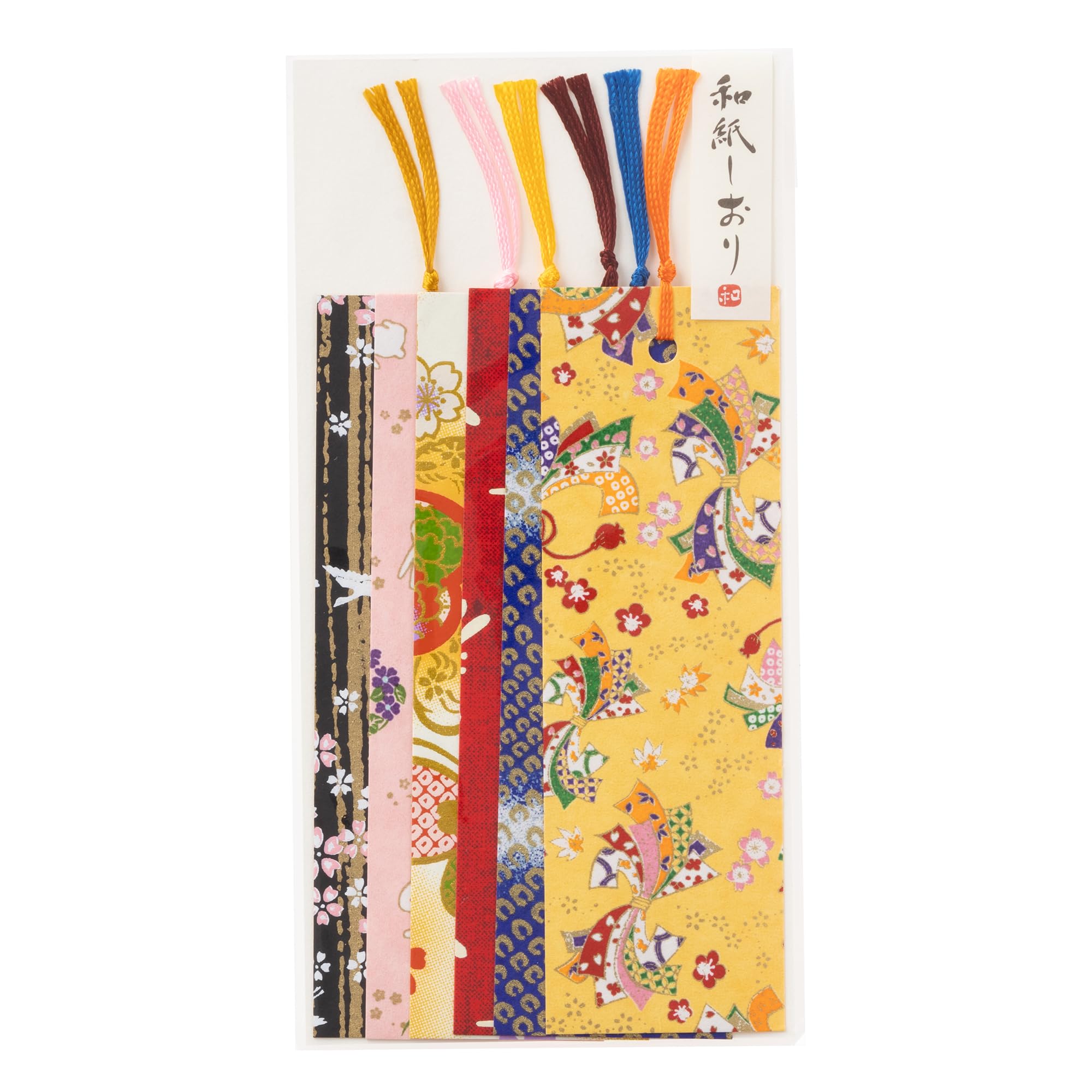 Yuzen Washi Bookmarks, Assorted Patterns Set of 6