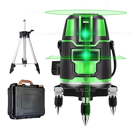 Laser Level 360 Self Leveling, Laser Level with Screen Green Laser Level Line tool Leveling and Alignment Laser Tool