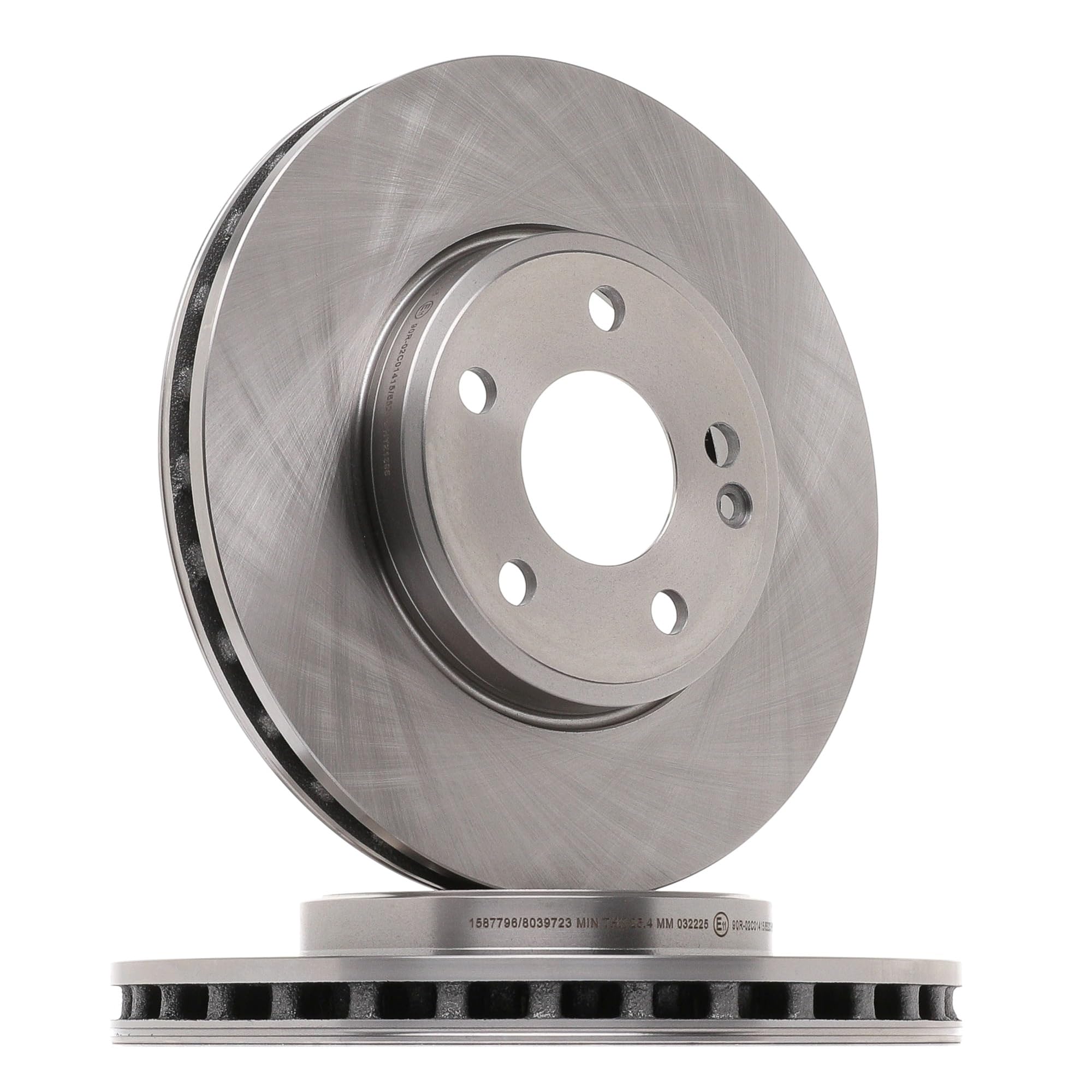 RIDEX 82B0838 2x Disco freno Anteriore senza viti/bulloni
