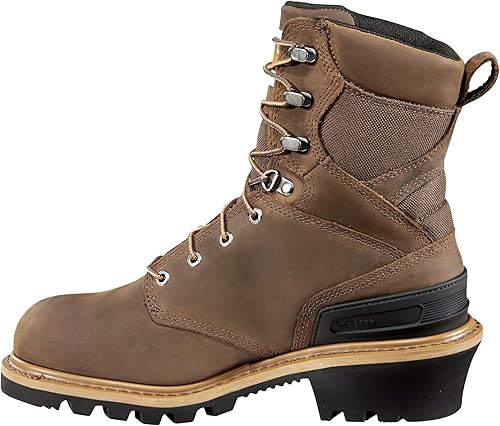 Miniatura 3 de Carhartt Botas de cuero para hombre de 8 pulgadas con punta compuesta impermeable Cml8360 fuego y seguridad
