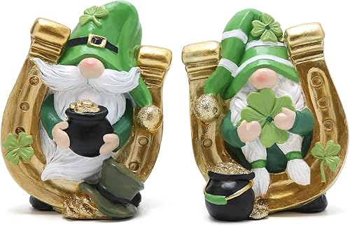Hodao Gnomos verdes del dĂa de San Patricio para parejas, reflejo perfecto de ambiente festivo, gnomo irlandĂ©s de primavera, figuras de elfo Hodao Gnomos verdes del dĂa de San Patricio para parejas, reflejo perfecto de ambiente festivo, gnomo irlandĂ©s de primavera, figuras de elfo