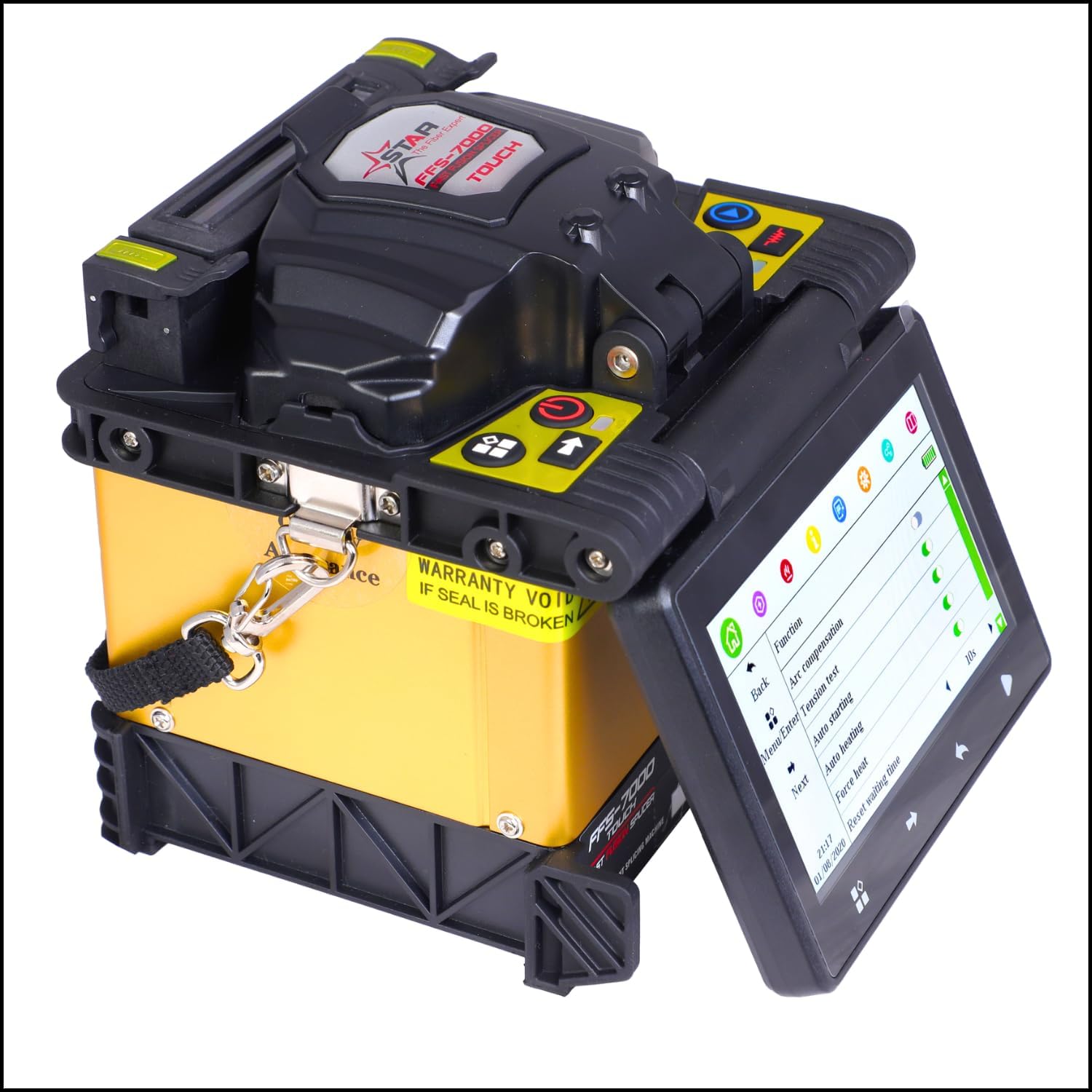 STAR FFS-7000i Fiber Optic Fusion Splicer –Core Alignment, Touch Screen, FHD+ Display, 350 Splices/Charge for FTTx, FTTh, Telecom & Last-Mile Connectivity