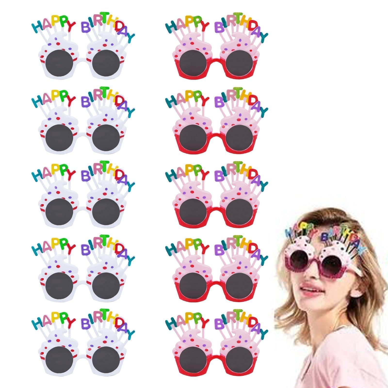 8 Lunettes Happy Birthday - Accessoire Fête D'Anniversaire