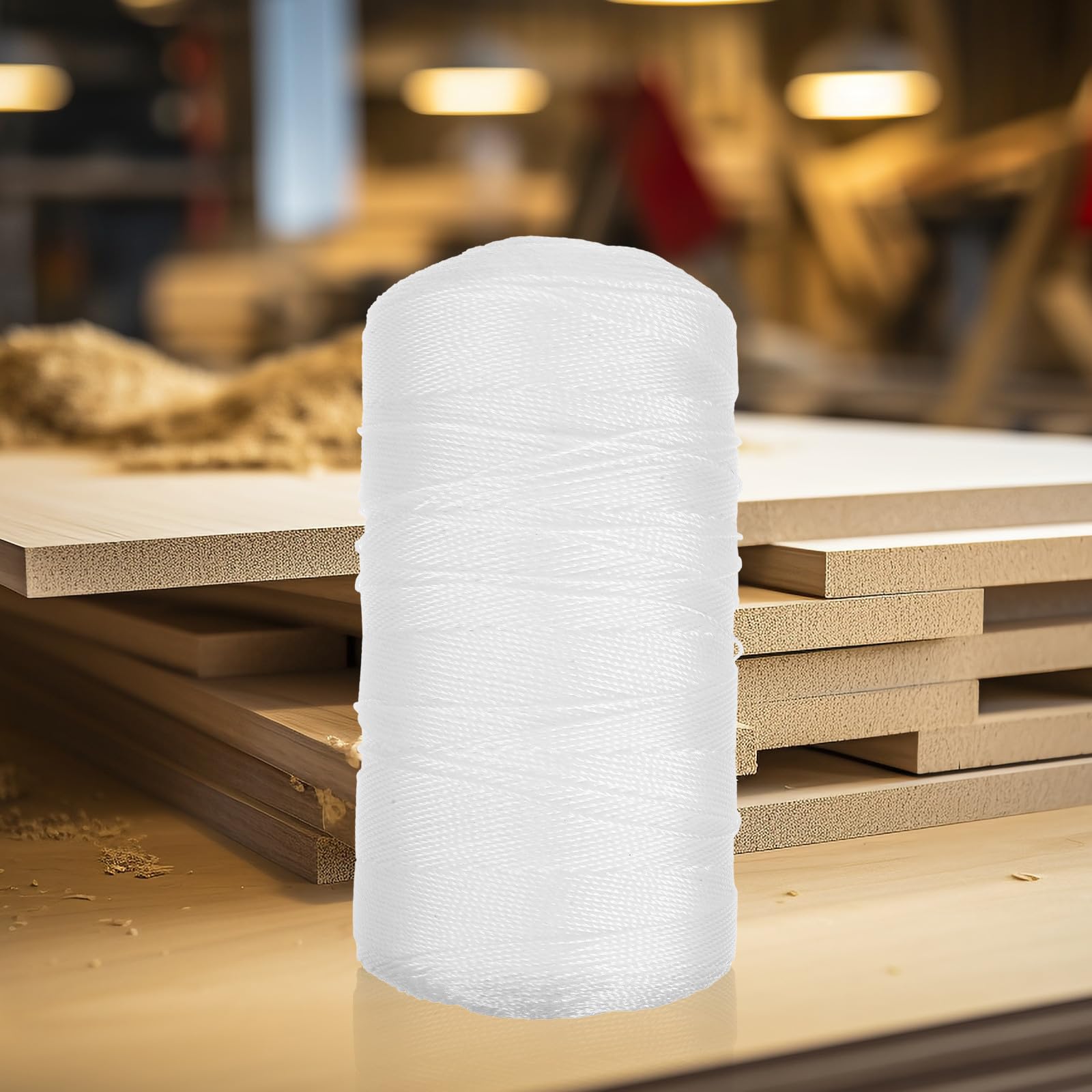 HOMSFOU Ficelle de Jardin pour Plantes Grimpantes en PE Blanc, Corde Multifilaments Résistante la Corrosion, Rouleau Unique Polyvalent pour Jardinage et Navigation