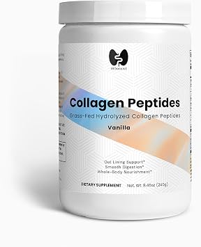 Collagen Peptides Powder Unflavored Hydrolyzed Bovine Collagen for Gut Health & Digestion Easy Mix Collagen Protein for Coffee & Smoothies 280g Vanilla