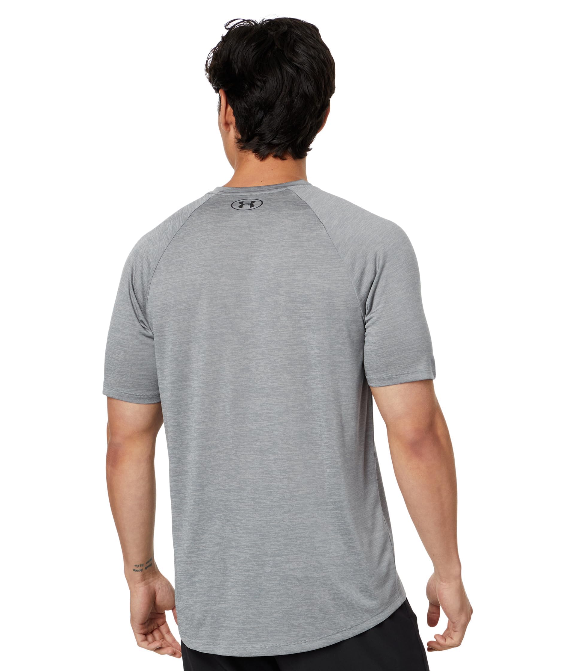 Under Armour Men's Tech 2.0 V-Neck Short-Sleeve T-Shirt, Steel (035)/Black, X-Small