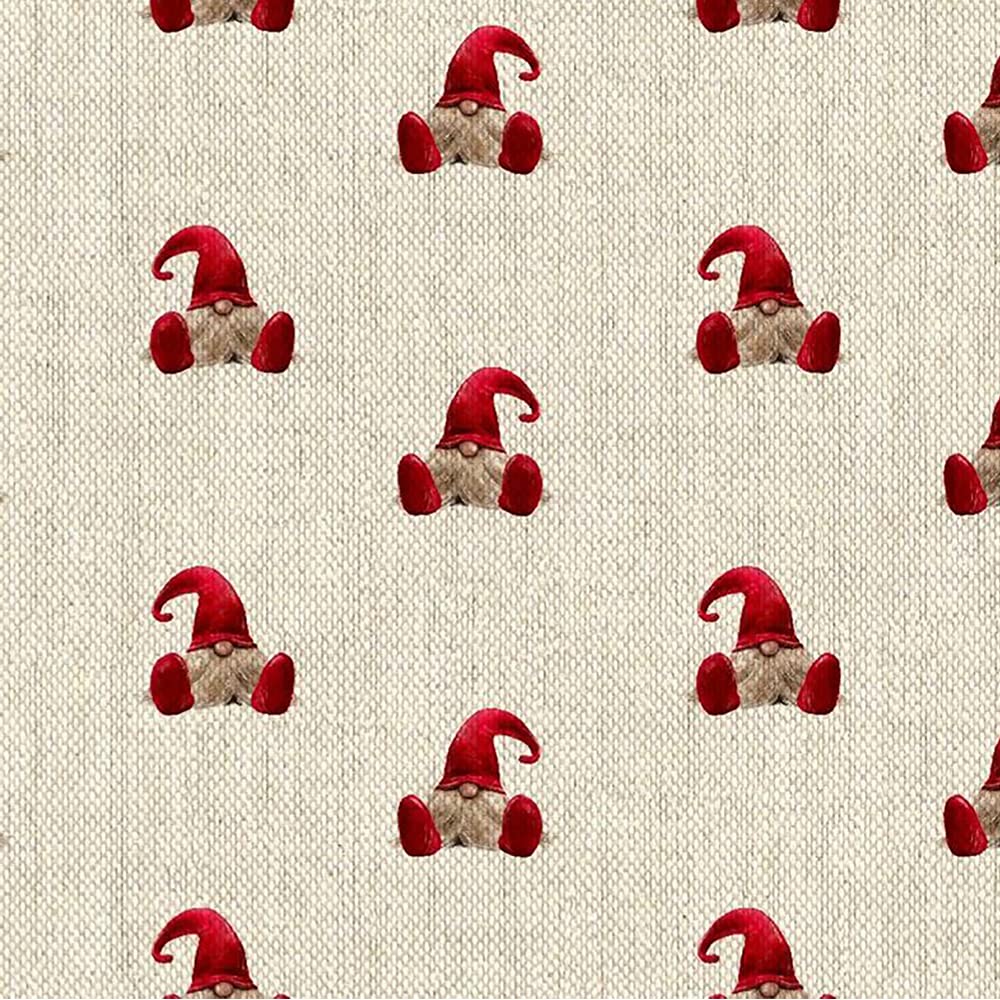 Cotton Rich Linen Look Digital Christmas Allover Prints - Half METRE 50 X 140cm