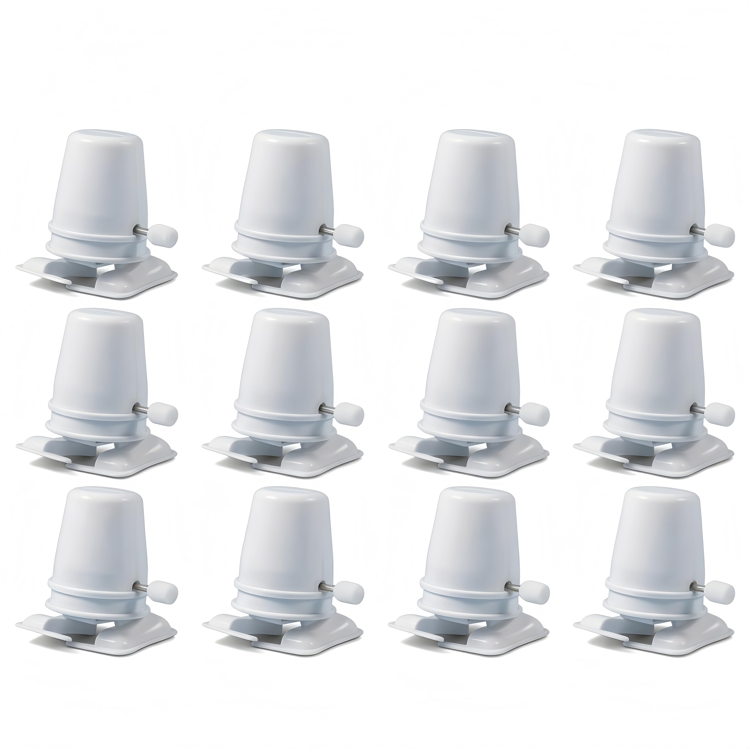 jarbins 12 Pcs Wind Up Toy Base Mechanism Wind Up Robot Toy Clockwork Legged Robot Movement Mechanism DIY Crafts Toy (White)