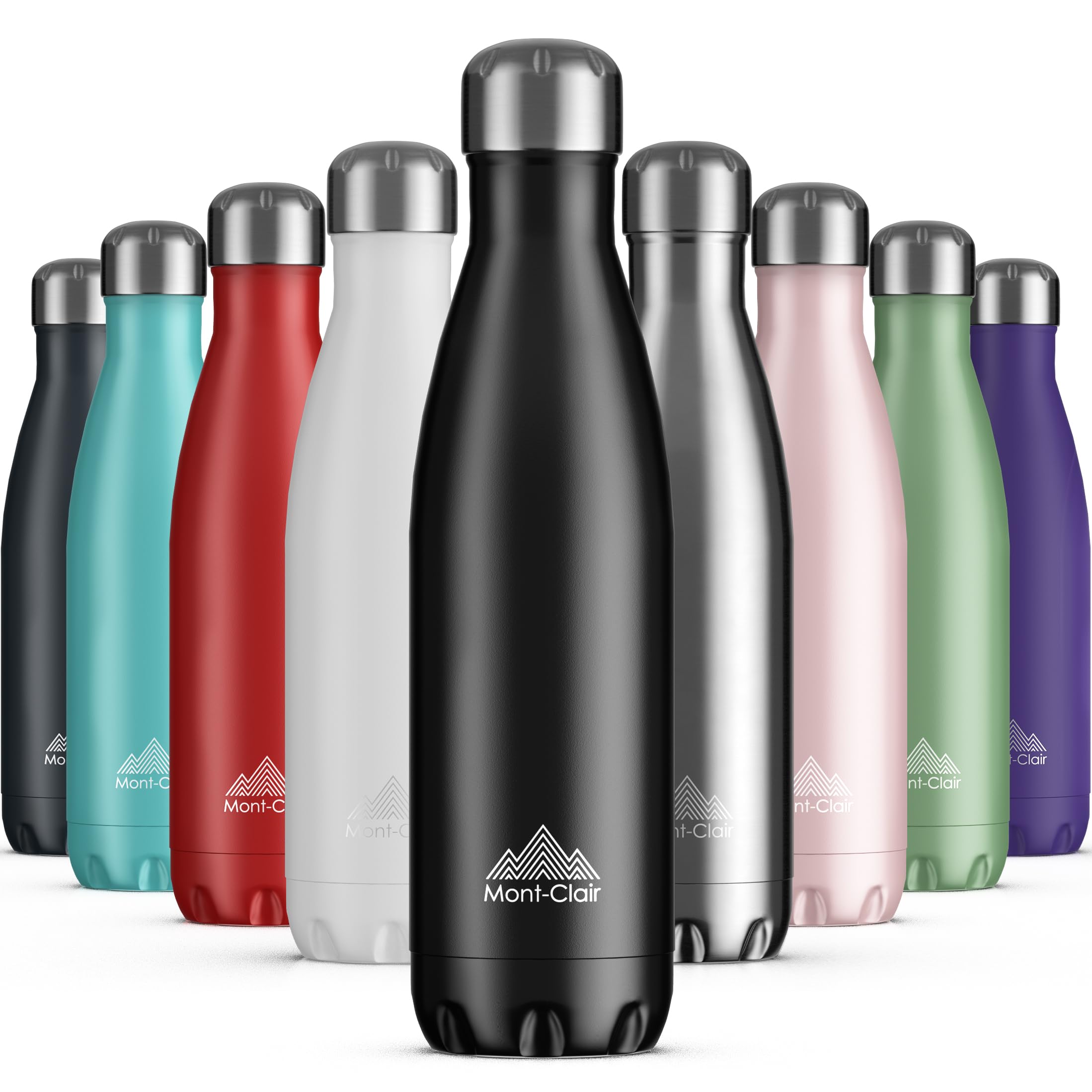 Mont-Clair Gourde isotherme - Bouteille isotherme sans BPA - Gourde inox 1L