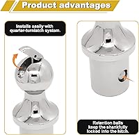 Vista 4 de 60601 - Bola de enganche de cuello de cisne con sistema de disco, compatible con Dodge RAM 2500 3500 2013-2025, bola de cuello de cisne de 2-5/16