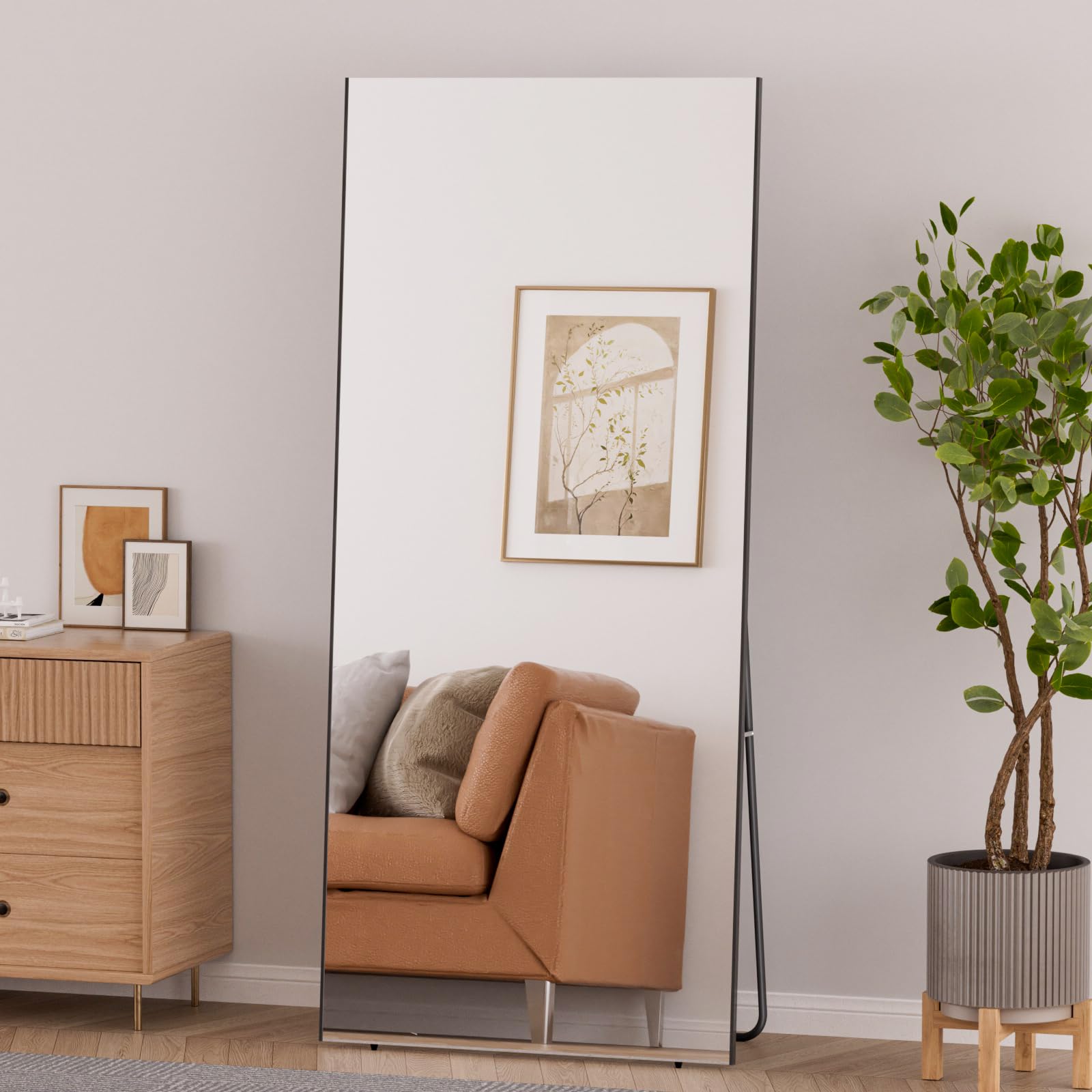 brisafe Oversized Full-Length Mirror 80x180cm, Shatterproof Nano-Film Standing Mirror & Wall Mirror