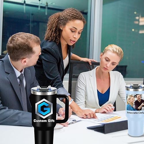 Vista 43 de Vaso personalizado con nombres, el mejor regalo para mamá, 10 colores, vaso de café personalizado de acero inoxidable de 20 onzas, vasos aislados