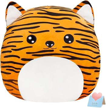 LED Tiger Plush Pillow Tiger Stuffed Animal Plush Toy Plushie Toy Squishy Pillow Birthday Christmas Valentine Gift for Kids | LED Tiger Toy Plushie Squishy Pillow Birthday Christmas Mothers Day Valentine Gift for Kids