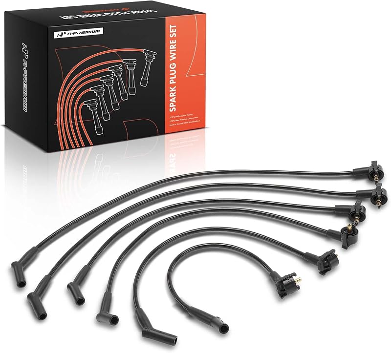 Jogo de cabos de vela A-Premium 8 mm para Ford Ranger e Mazda B3000 – 6 unidades