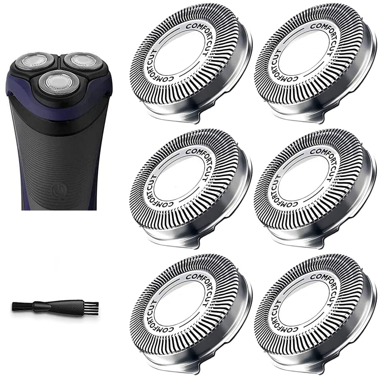 Gleway SH30 Replacement Heads Blades Compatible with Philips Series 3000, 2000, 1000 Shavers, SH30 Shaving Head Replacement Blades Compatible with