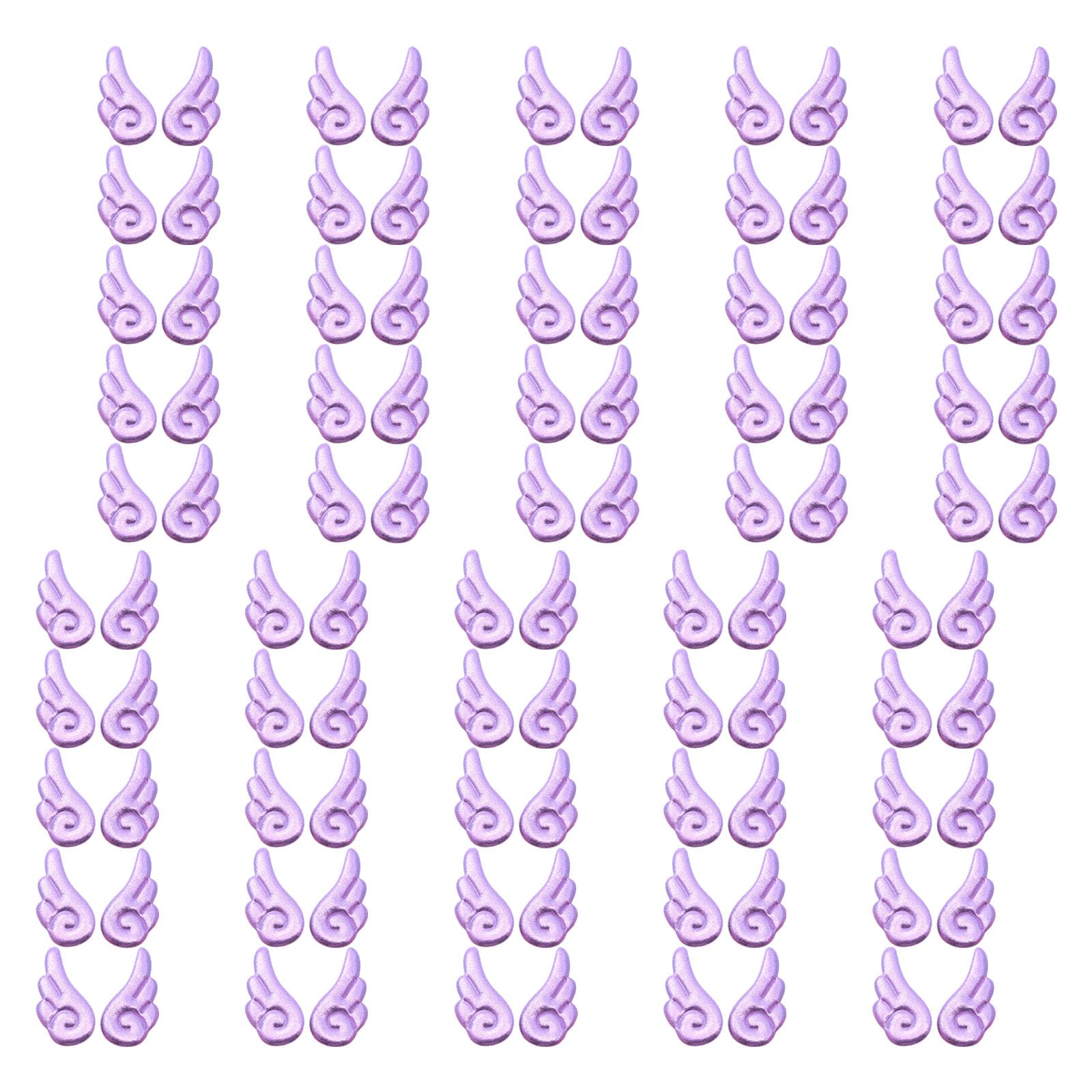 Btgghytr 100Pcs Assorted Color Fabric Wing Appliques Cloth Wing Charm for Costume Decoration Sewing Embellishment Fabric Patron Ailerons Accessories