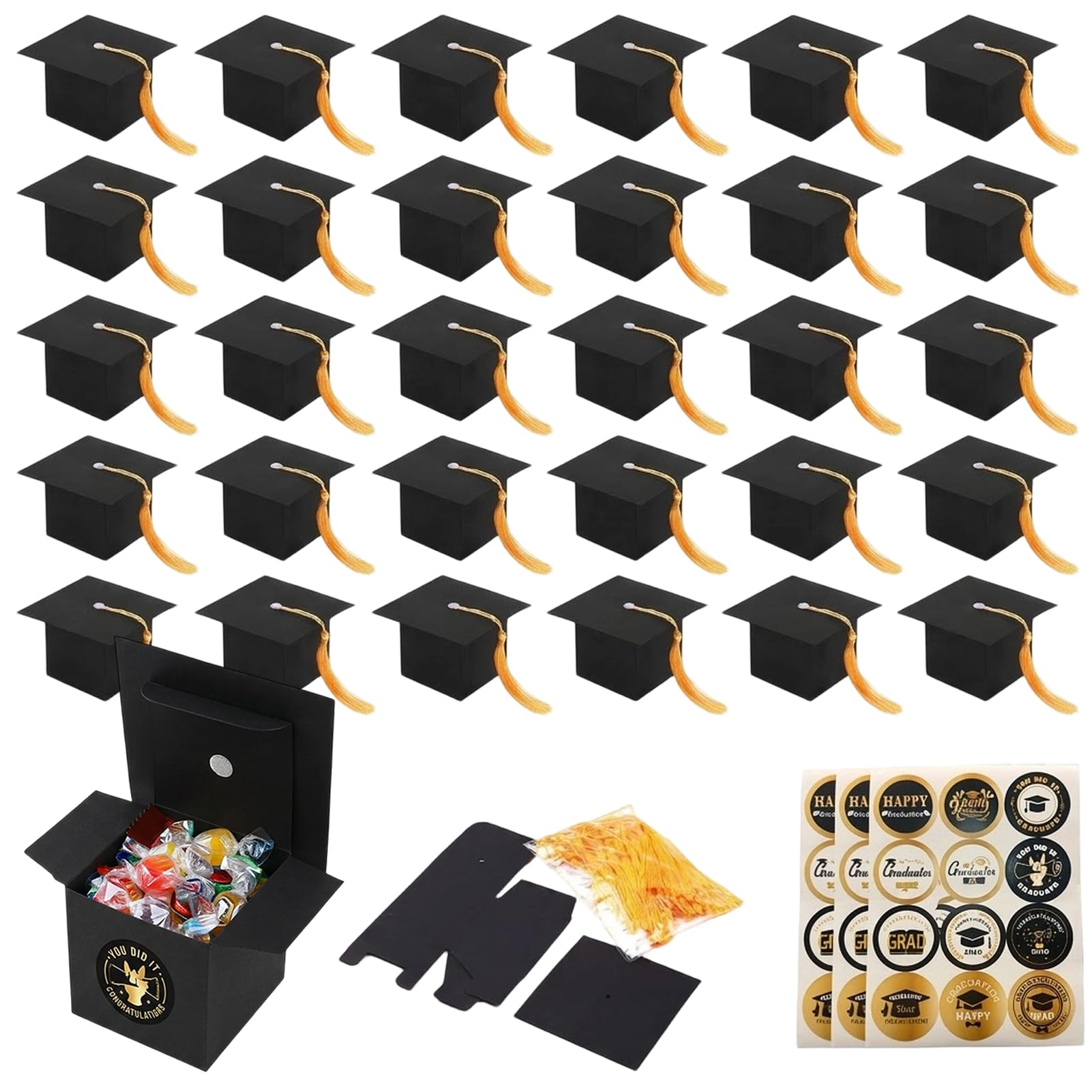 Graduation Gifts Favour Boxes,Graduation Candy Boxes School Leavers Gifts Class for 30 Person,Box Presents for College Grad Ceremony Party Supplies