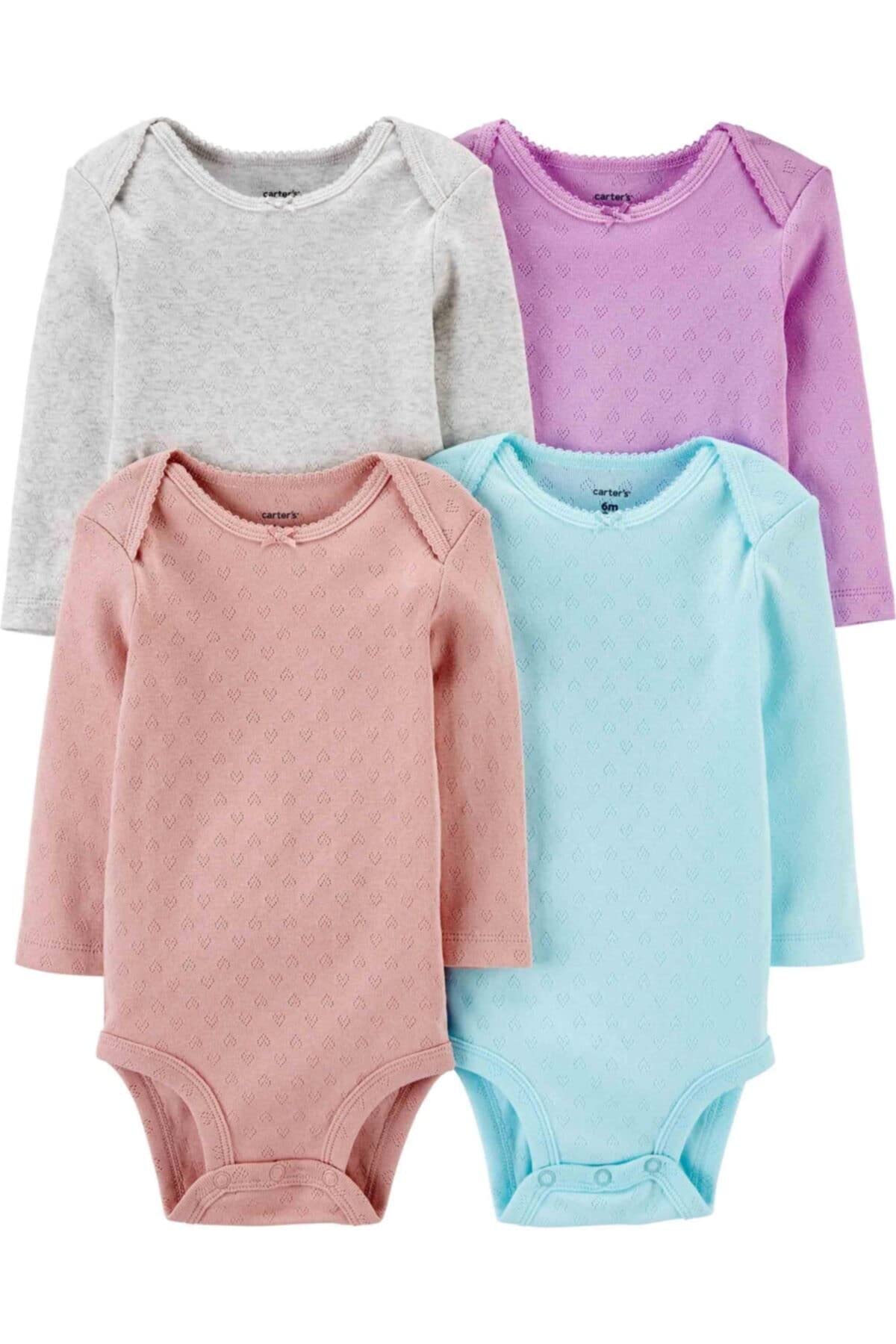 Carter's Unisex Body dla niemowląt, 4-pak (Preemie, Solid Multi), Solid Multi, Wcześniak