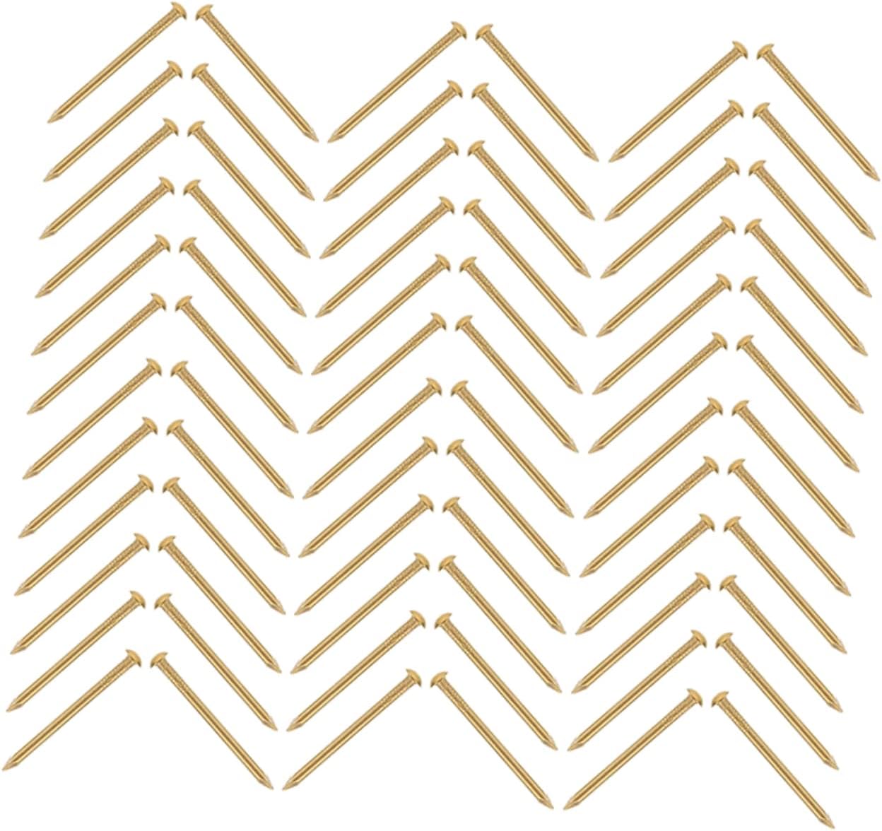 2030pcs High-strength Round Head Copper Nails for Framing Hanging Wall Decor Upholstery