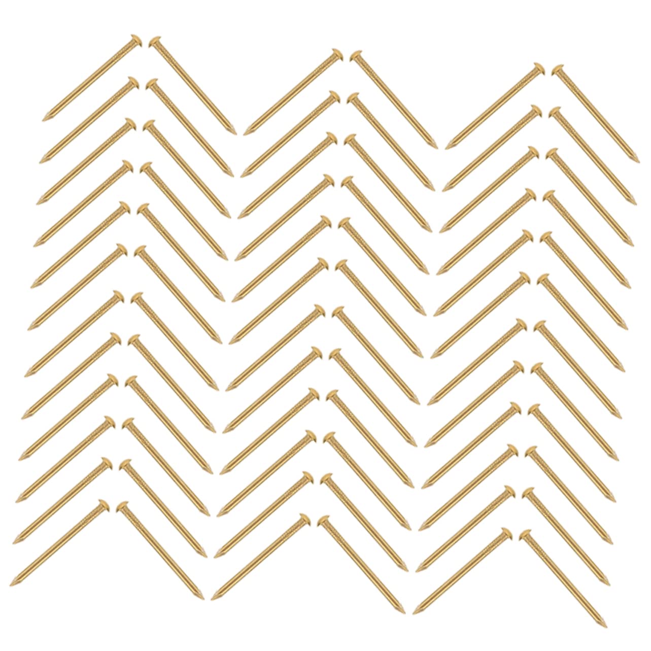 FUNOMOCYA Pcs Round Head Copper Nails Furniture Fixing Nails for Wall Hanging Strong Penetration Retro Gold Tone