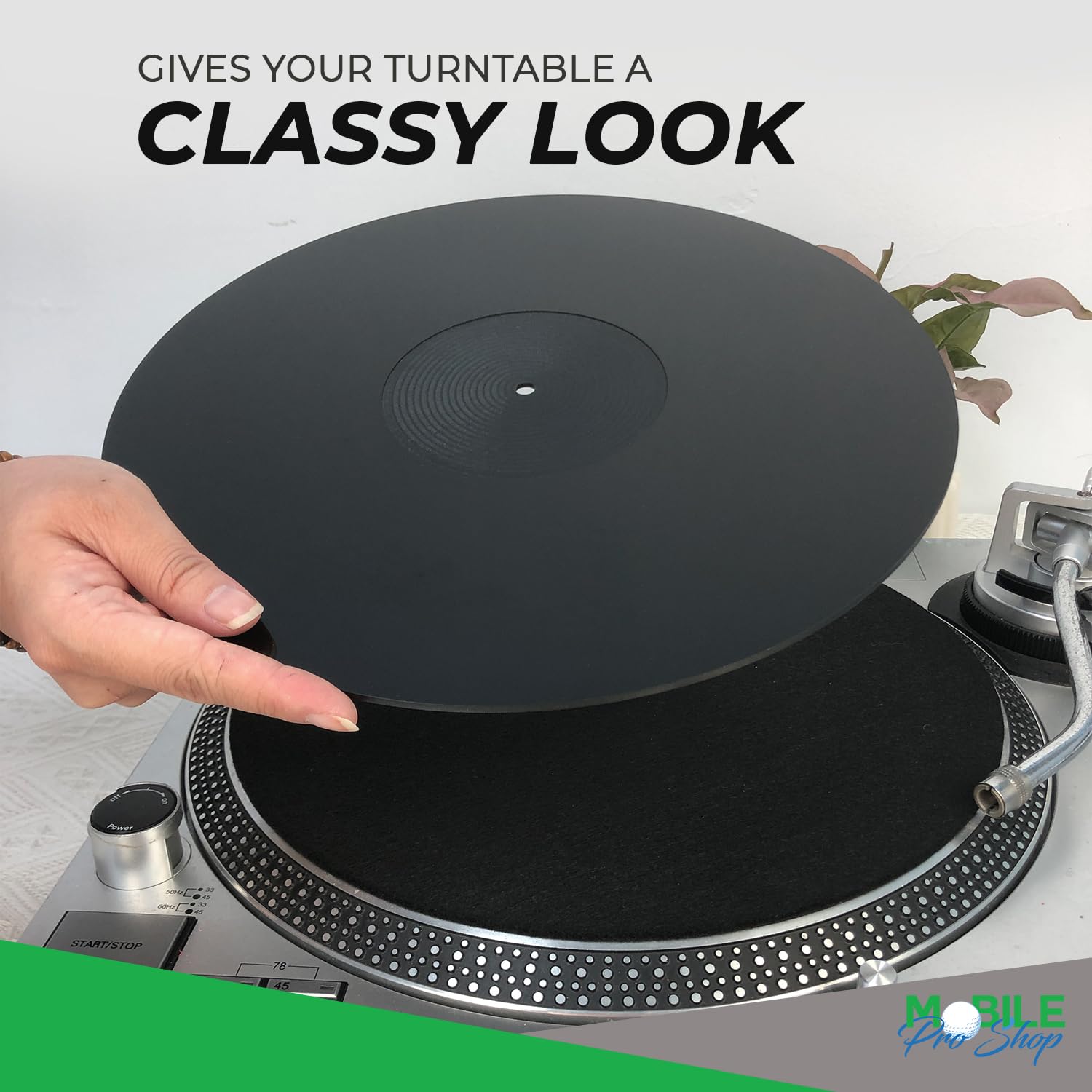 Mobile Pro Shop Acryl-Plattenspielermatte - Acryl-Slipmat für Vinyl-LP