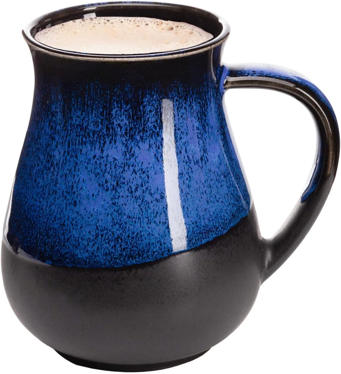 KIBS group Handmade Potbelly Big Blue Heavy Ceramic Coffee