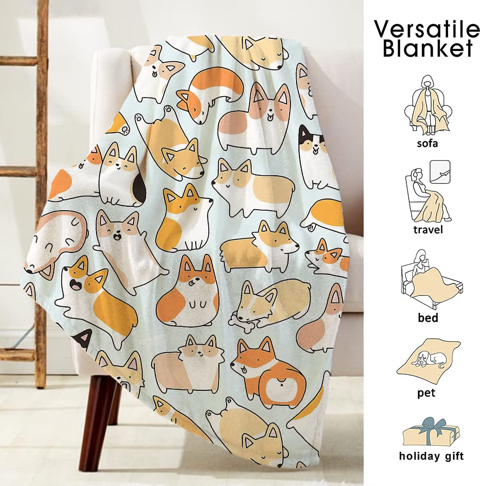 Colla Corgi-Decke 127x101 Cm – Weich, Flauschig & Perfekt Für Couch & Bett