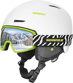 Mountalk Ski Helmet with Goggles for Men Women Kids - Lightweight Adjustable Fit ASTM Certified Skiing Snowboarding