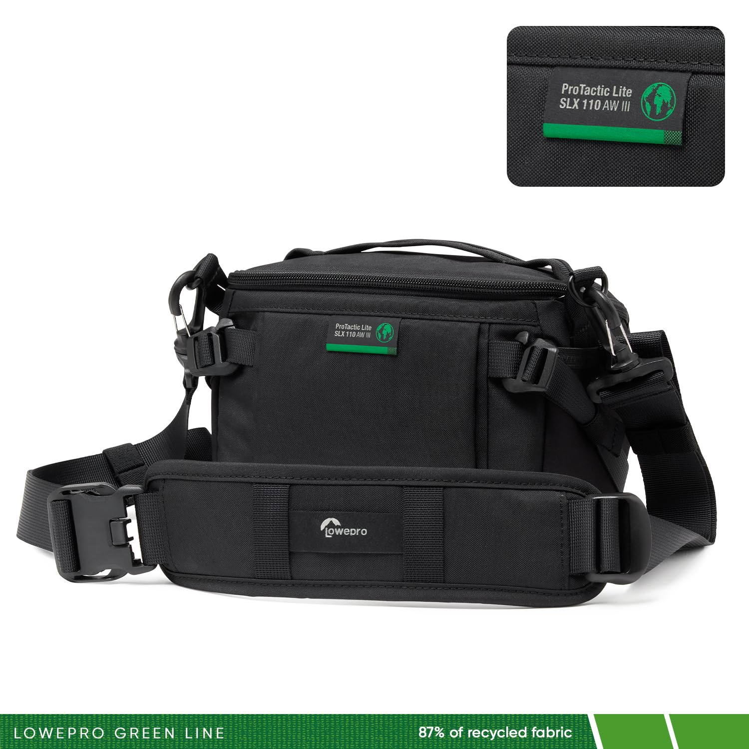 Lowepro ProTactic Lite SLX 110 AW III Sac Photo Bandoulière, Appareil Photo Professionnel, Housse Anti-Pluie, Sac à Dos Bandoulière Léger, pour Photographe, Vidéaste, 4 L, pour Appareil Reflex/Hybride