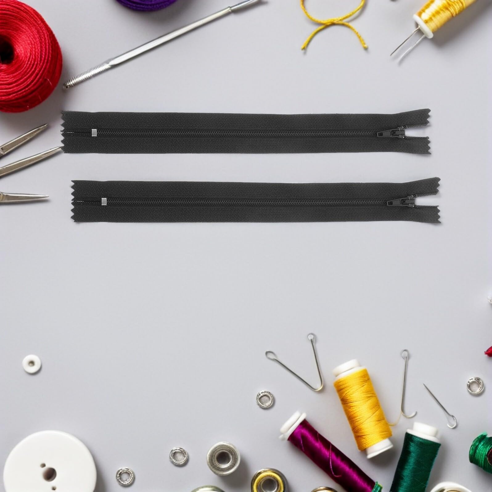 NUOBESTY 200pezzi Cerniera Invisibile in Nylon Per Cucire Su Misura Cerniere Di Ricambio Per Borse e Abbigliamento Resistente e Facile Da Installare