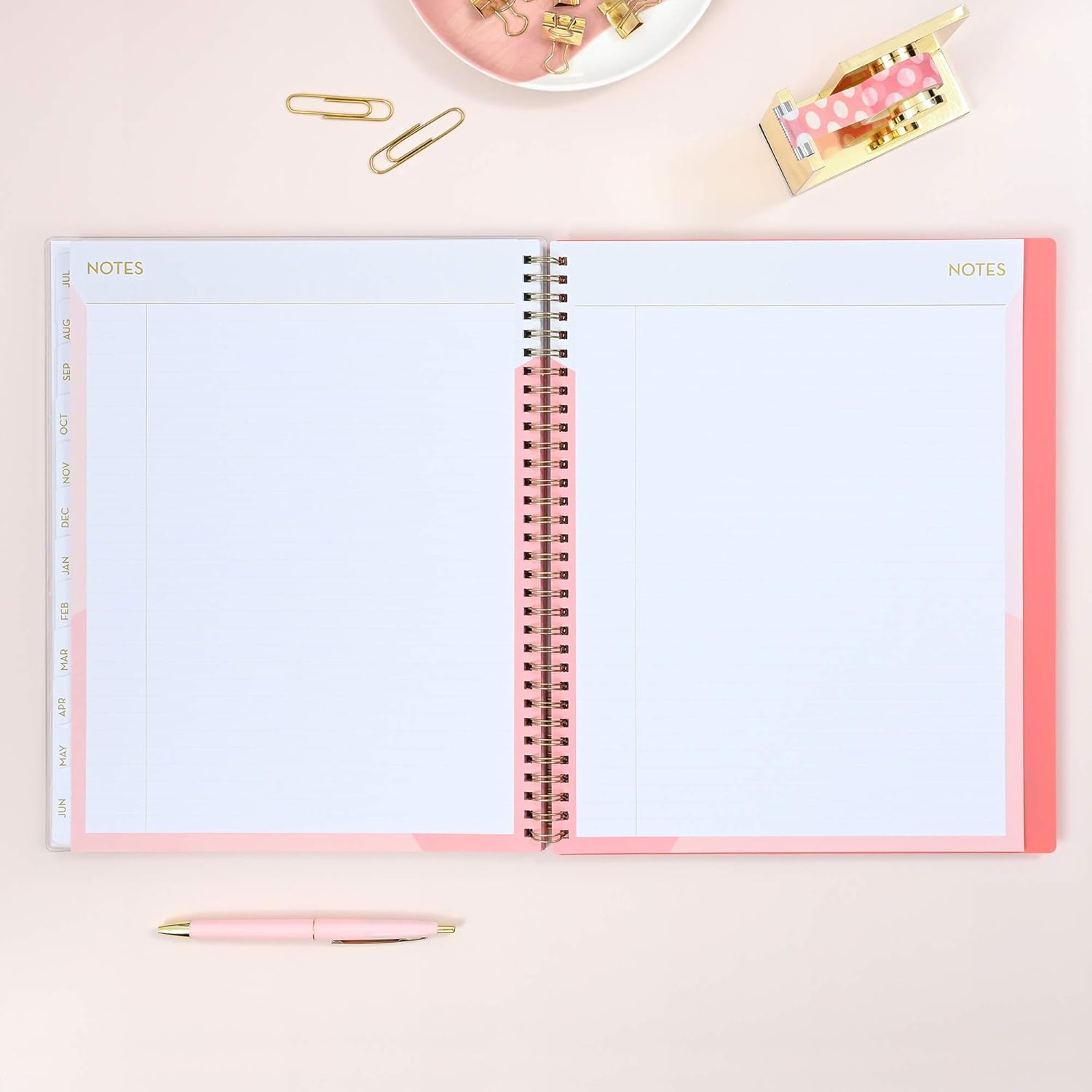 Blue Sky 2021-2022 Academic Year Weekly & Monthly Planner, 8.5" x 11", Flexible Cover, Wirebound, Cali Pink (130619), New Edition : Office Products