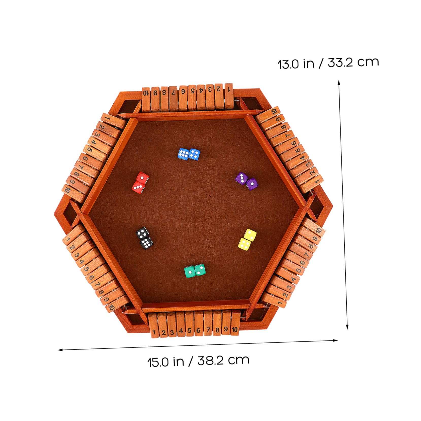 Juego de Mesa de Madera de 6 Caras para Matemáticas