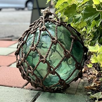 ヴィンテージ 浮き玉　気泡　あわあわ　楕円形　ガラス Amazon.co.jp: レトロ アンティーク ガラスの浮き玉 約40cm